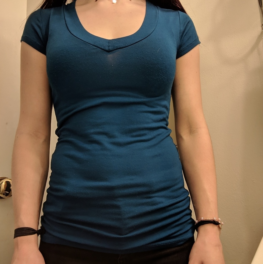 Blue v neck